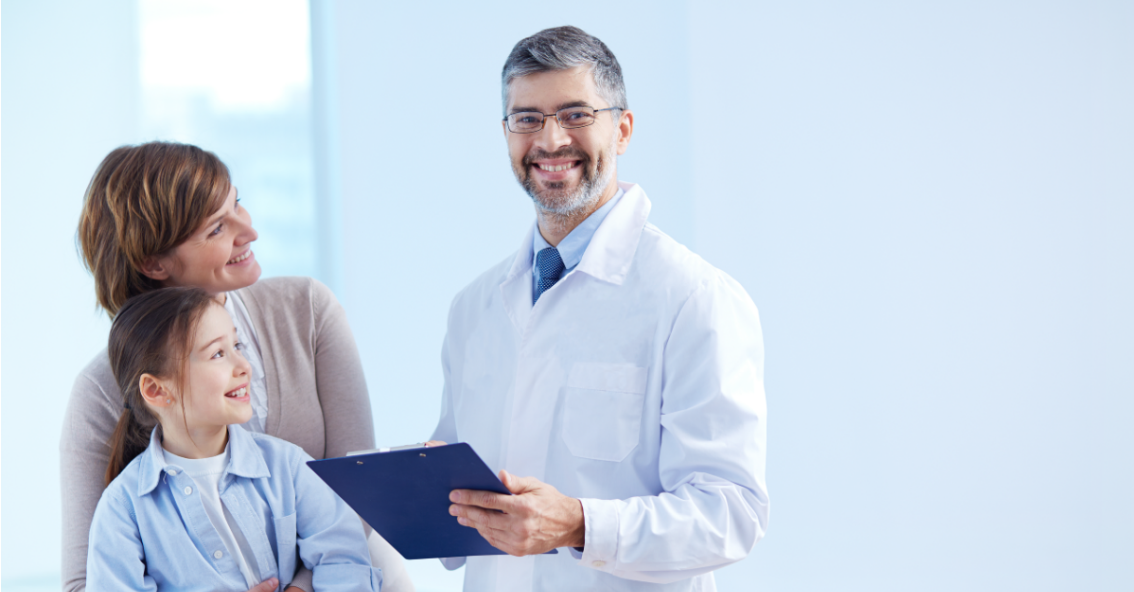 Doctor Consult With Mother and Daughter